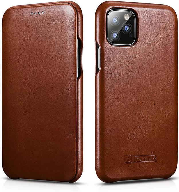 Produktbild iCarer Lederhülle mit Klappe dunkel- (Apple iPhone 11 Pro)
