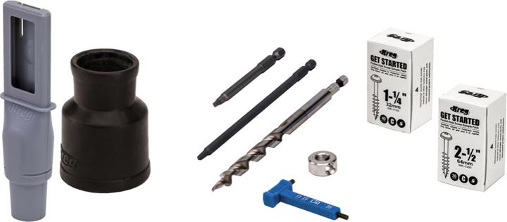 Produktbild Kreg Pocket Hole Jig 720 Taschenloch Bohrschablone + Micro Bohrschablone + Stufenbohrer + Bit + Schr