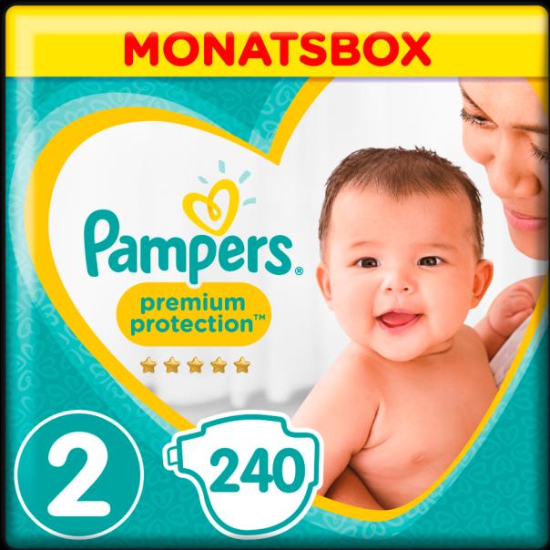 Pampers Premium Protection (Taille 2, Pack mensuel, 240 pièce(s))