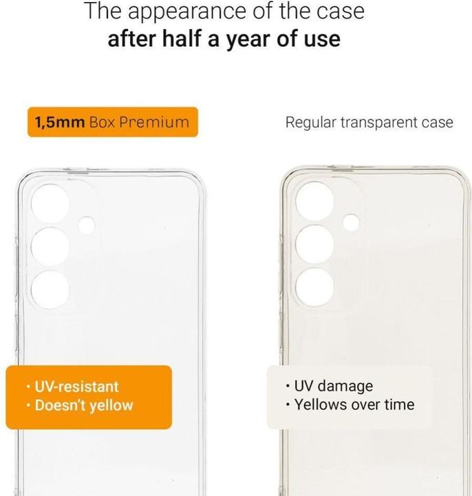 Immagine prodotto OEM Back panel cover BOX PREMIUM 1,5 mm case for SAMSUNG S24 Plus transprent black (Samsung Galaxy S24+)