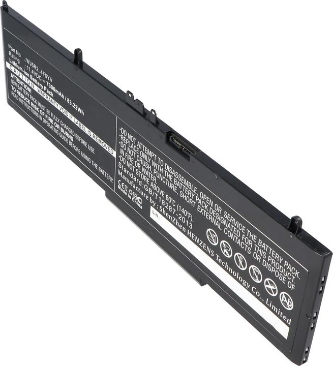 Actual product image AccuCell Battery suitable for Dell Precision 3510, 3510 Workstation, WJ5R2, 4F5YV, 11.4V 7300mAh (7300 mAh)