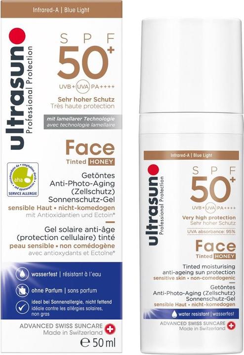 Actual product image Ultrasun Face Tinted (Suntan lotion, SPF 50+, 50 ml, 91 g)