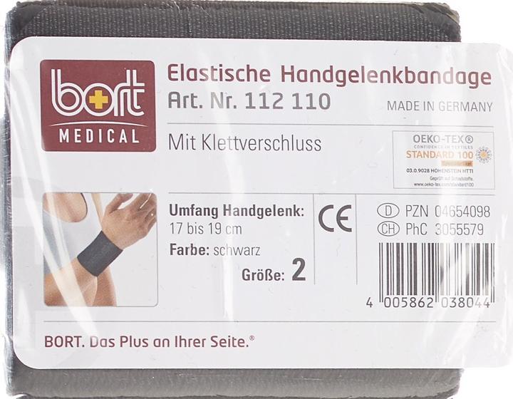 Actual product image Bort Medical Wrist bandage Velcro 8cm Gr2 -19cm black (2)