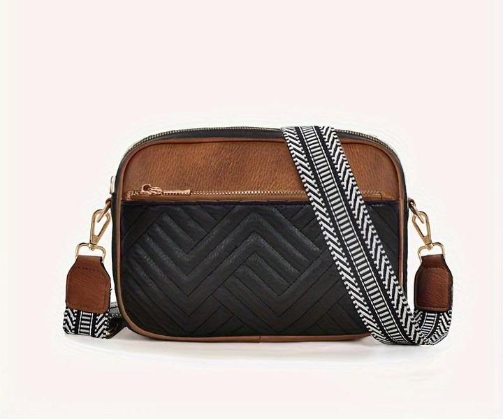 Image du produit Only-Bags.Store Simple Colorblock Mini Square Zipper sac à bandoulière, détail matelassé sac à bandoulière avec