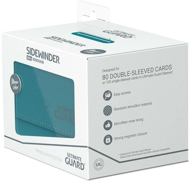 Image du produit Ultimate Guard Boîte à cartes XenoSkin Sidewinder Monocolor 80+ bleu pétrole