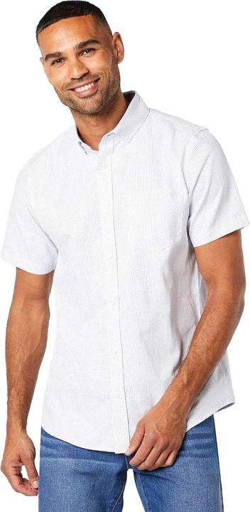 Actual product image Universal Textiles Mens Herringbone Short-Sleeved Shirt (L)