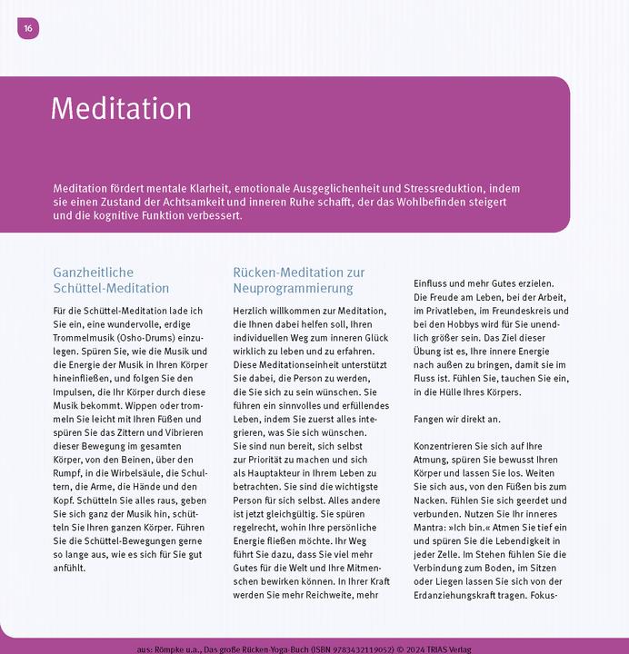 Immagine prodotto Das grosse Rücken-Yoga-Buch (Tedesco, Patricia Römpke, Jutta Pietsch, 2024)