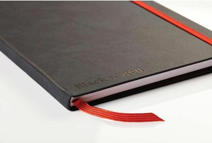 Actual product image Oxford Black n' Red A6 Hardback Casebound Business Journal Ruled & Numbered 144 Page Black (A6, Lined, Hardcover)