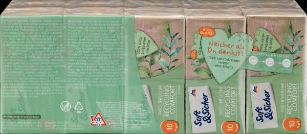 Produktbild dm Soft&Sicher Taschentücher Recycling (10 Stück)