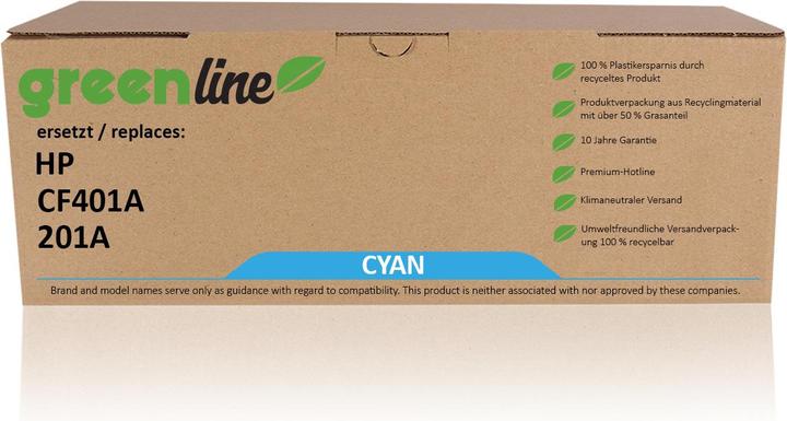 Actual product image Inkadoo Toner greenline replaces HP CF 401 A / 201A XL toner, cyan Cyan (C)