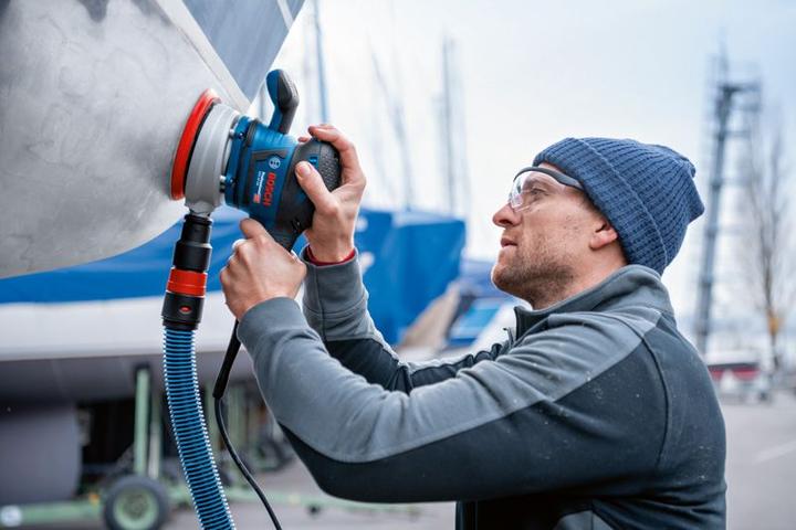Image du produit Bosch Professional Ponceuse excentrique GEX 40-150 avec 1 x feuille de ponçage multi-trous C470 (Ponceuse excentrique, 400 W)