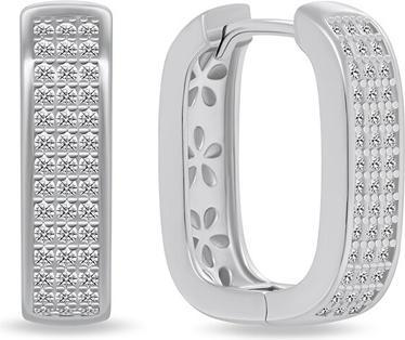 Image du produit Brilio Silver - Boucles d'oreilles en argent brillant avec zircons EA887W