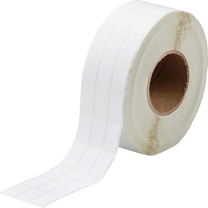 Actual product image Brady BPT-621-499, nylon fabric, white, matt, 25.40 x 36.50 mm, permanent, 3-lane (3000 E.)