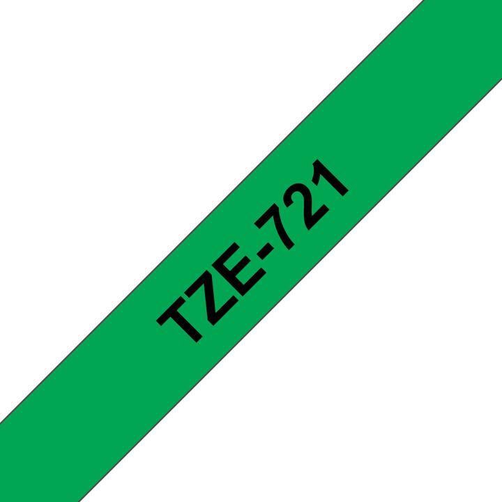 Brother Tze-721 (0.90 cm, Grün, Schwarz)