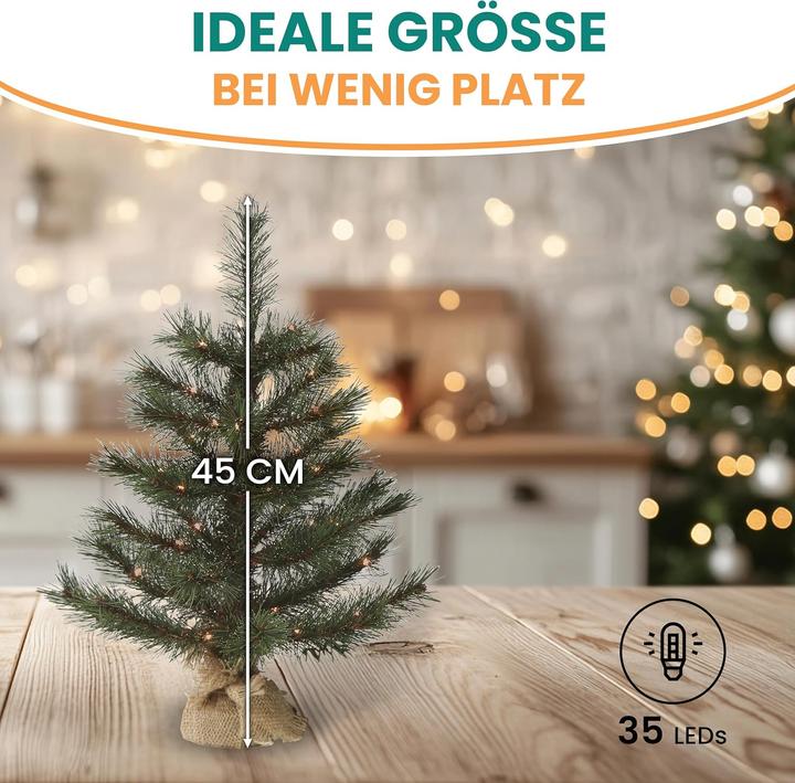 Produktbild Gartenpirat Künstlicher Weihnachtsbaum inkl. Lichterkette (45 cm)