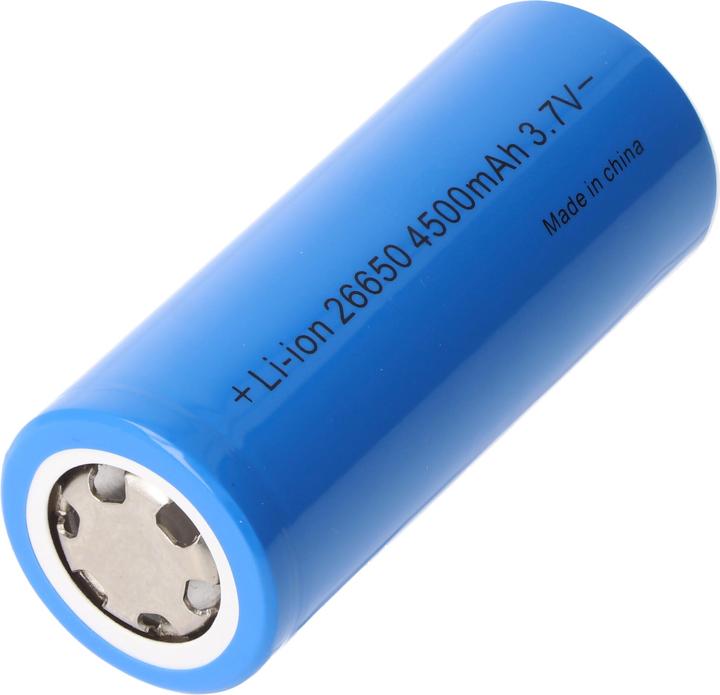 Actual product image AccuCell Battery 26650A max. 15A discharge current (1 pcs., 4500 mAh, Rechargeable battery)