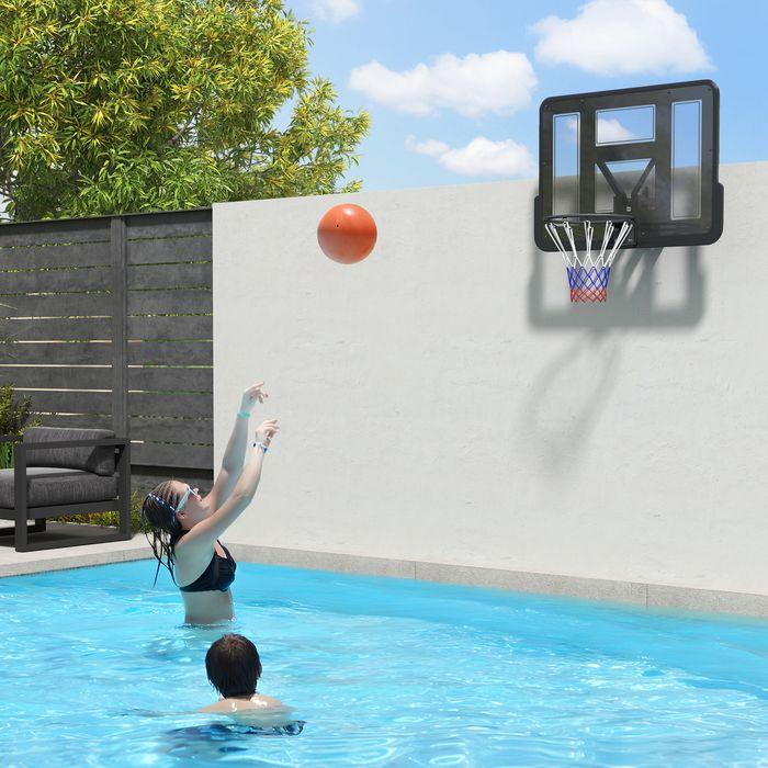 Produktbild Swisshandel24 Basketballkorb mit Rückwand für Outdoor & Indoor Wandmontage Schwarz