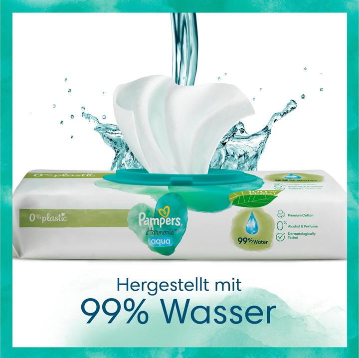 Actual product image Pampers Harmonie Aqua (192 Piece)