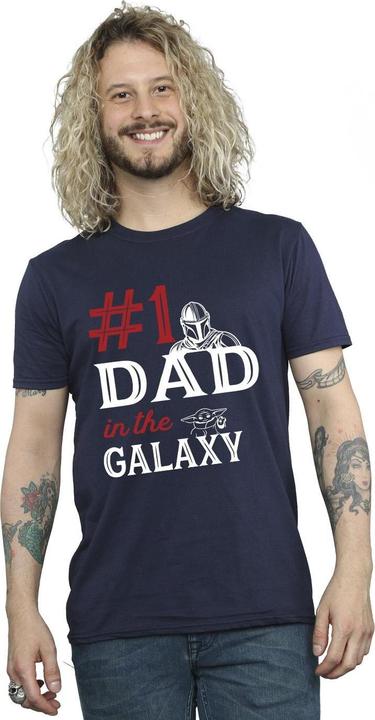Actual product image Star Wars Mens Mandalorian Number One Dad T-Shirt (5XL)