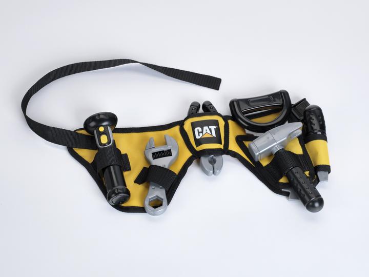 Actual product image Theo Klein 3222 CAT Tool Belt | With sturdy tools such as hammer, pliers and more. | Battery-powered flashlight