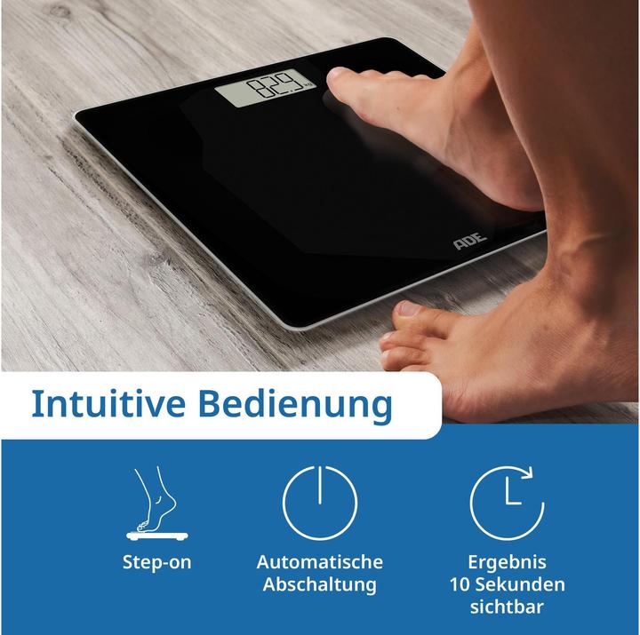 Produktbild ADE Personenwaage Amina Schwarz, Displaytyp: Digital (180 kg)