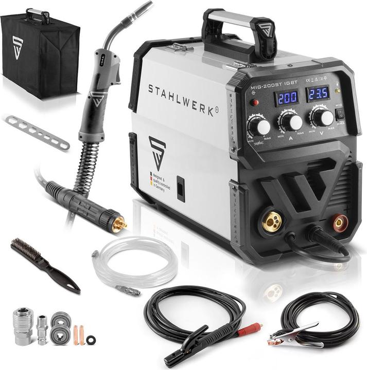 Image du produit Stahlwerk Machine à souder MIG MAG 200 ST IGBT gaz de protection avec 200 ampères MMA E-Hand