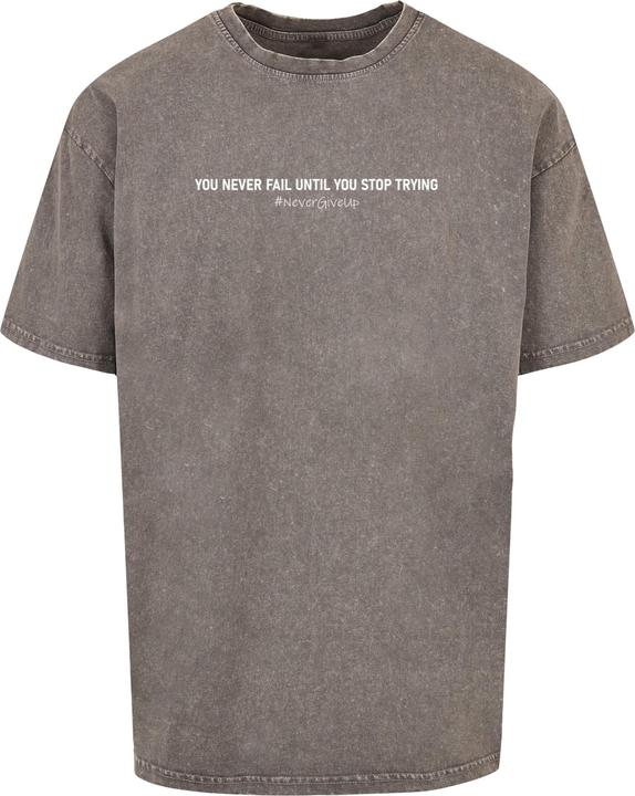 Produktbild Merchcode Never Give Up Acid Washed Heavy Oversized Tee - 111655 (3XL)