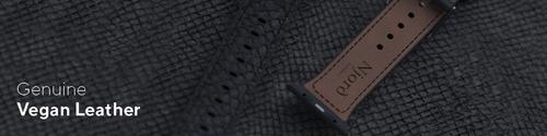 Image du produit Njord Bracelet en cuir de saumon Vindur Watch Strap for Apple Watch 44/45mm (45 mm, Cuir végétalien, Fermeture en acier inoxydable, Cuir de saumon)