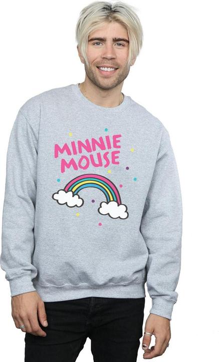 Actual product image Disney Mens Minnie Mouse Rainbow Dots Sweatshirt (L)