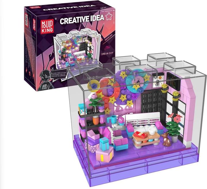 Produktbild Mould King Traumzimmer mit Displaybox und Beleuchtung