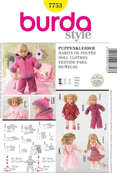 Produktbild Schnittmuster Puppenkleider