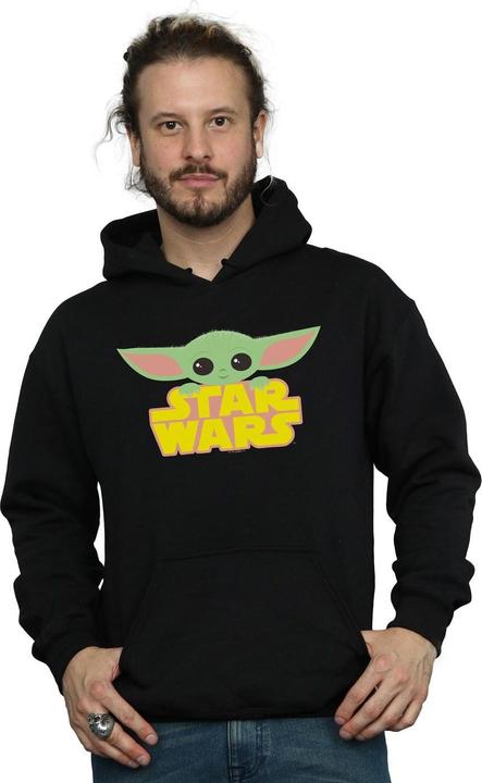 Actual product image Star Wars Mens The Mandalorian The Child And Logo Hoodie (3XL)