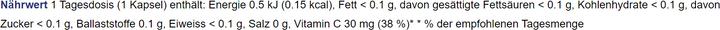 Nährwerte und Zutaten Omnimedica Kapsel 400 mg (50 Stück, Kapseln, 40 g)