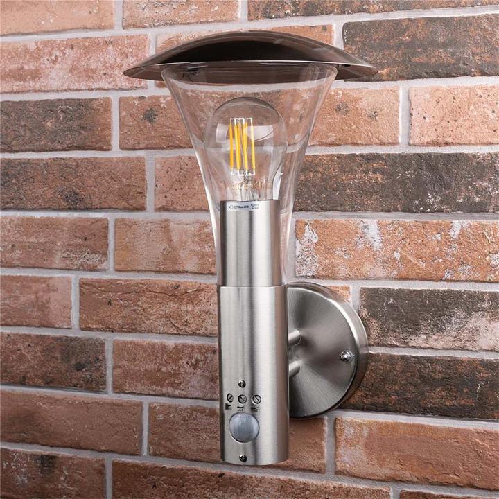 Actual product image Ranex 5000.318 Stainless steel outdoor wall lamp Milo with (E27, IP44)