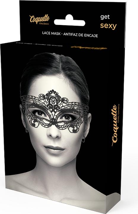 Actual product image Coquette Chic Desire Lace Mask Black
