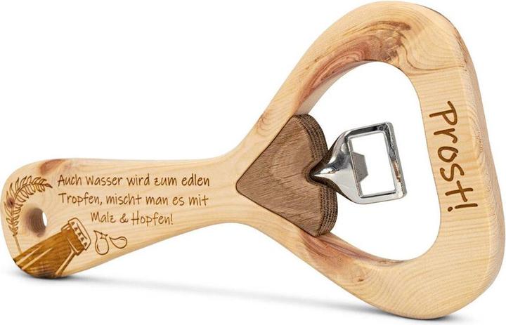 Immagine prodotto ZNatur Apribottiglie XXL in legno di pino cembro con incisione Prost No.29 (Apribottiglia)
