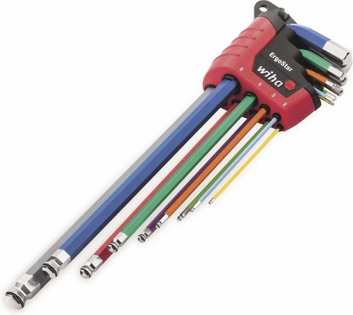Actual product image Wiha ErgoStar coloured MagicRing pin wrench set