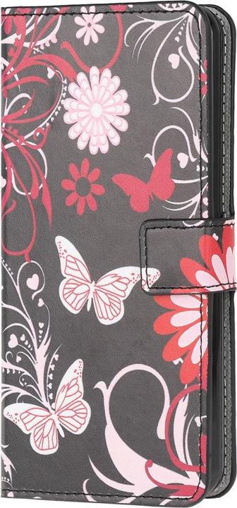 Produktbild Cover-Discount Galaxy A51 - Leder Hülle Kartenfach Schmetterlinge schwarz (Samsung Galaxy A51)