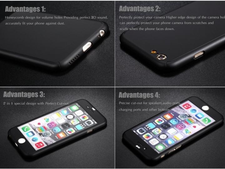 Produktbild Floveme 360 Grad Panzerglas Case iPhone 6/6S Rundumschutz (1 Stück, Apple iPhone 6s)