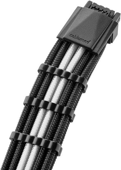 Produktbild CableMod C-Series Pro ModMesh 12VHPWR auf 3x PCI-e Kabel für Corsair - 60cm, schwarz/weiss