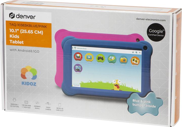 Actual product image Denver Taq-10383K (WLAN only, 10.10", 16 GB, Pink, Blue)