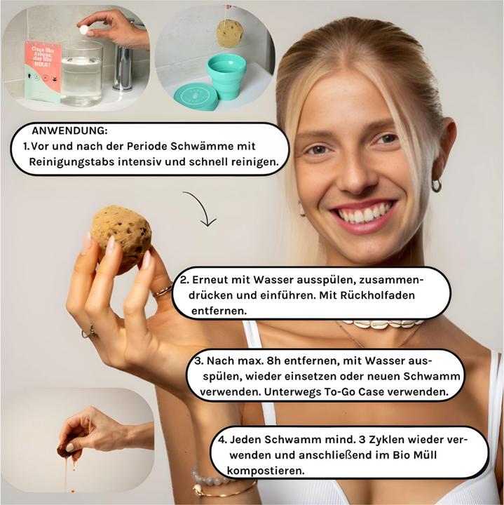 Actual product image Hera Organics Menstrual Sponge Thread Size S (S)