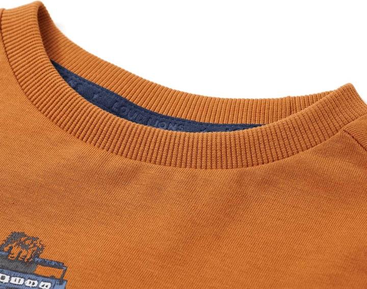Actual product image VidaXL Children's long-sleeved shirt dark ochre 140,Material: 100 (140)