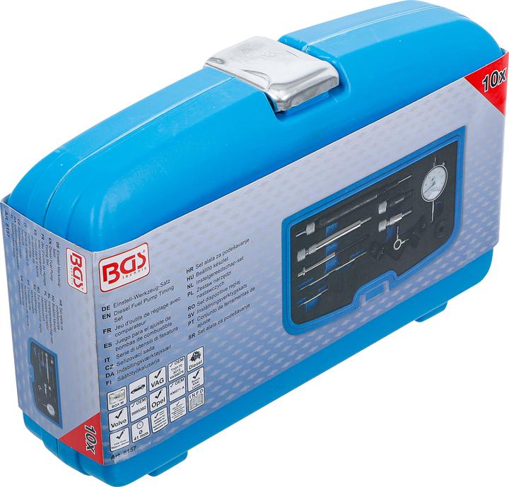 Image du produit BGS Jeu d’outils de réglage avec comparateur pour pompes diesel 10 pièces