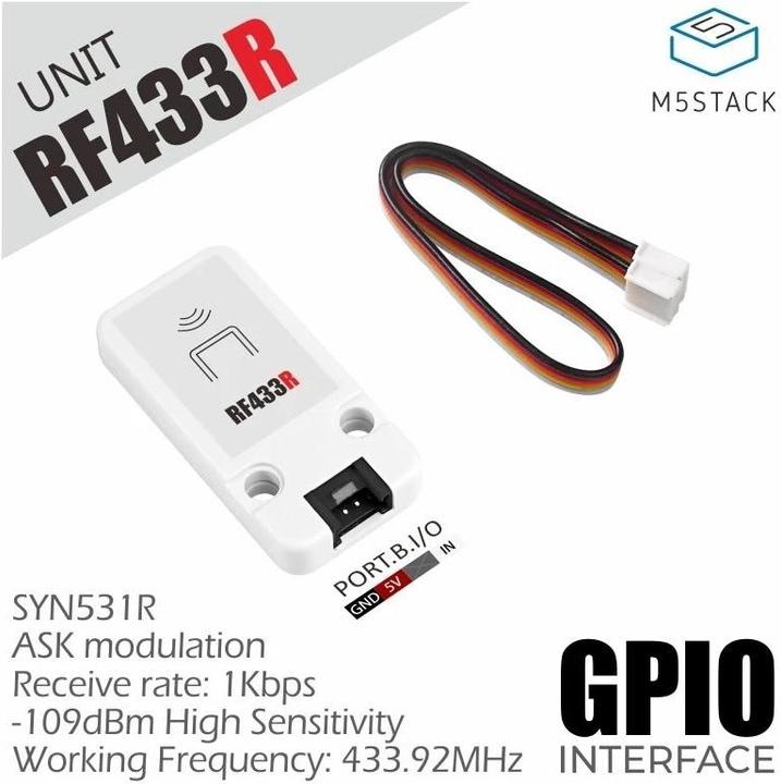 Immagine prodotto M5Stack Unità Ricevitore RF 433 MHz SYN513R