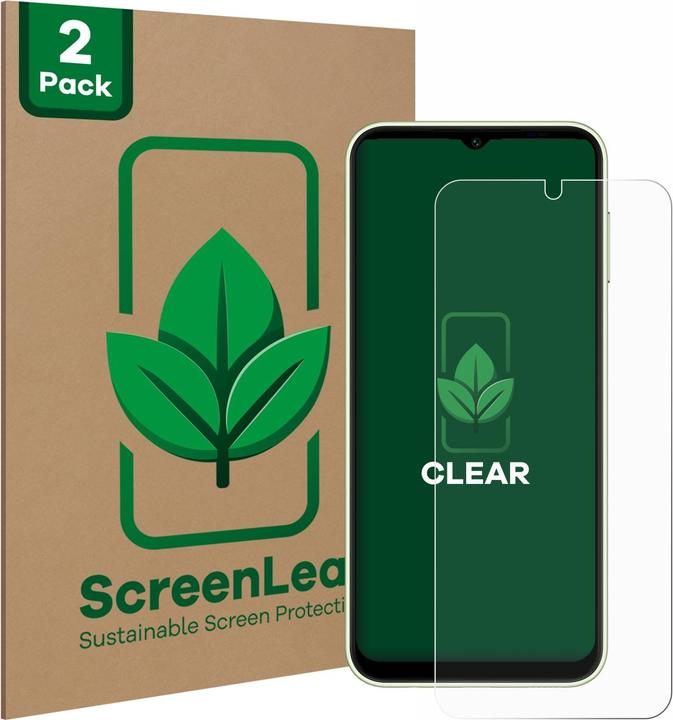 Productafbeelding ScreenLeaf Beschermfolie duurzame screenprotector screenprotector folie helder transparant (2 Stuk, Samsung Galaxy A14 5G)