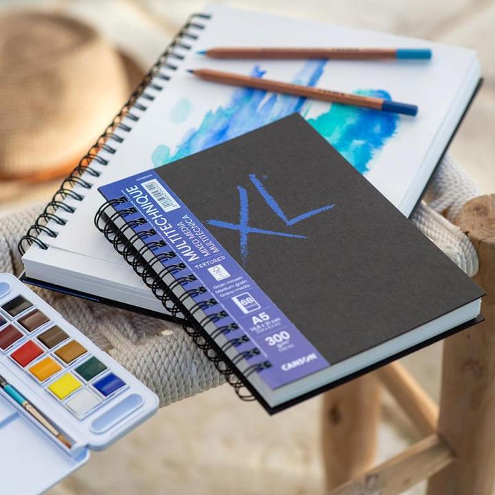 Actual product image Canson Sketchbook XL BOOK MIXED MEDIA Textured, DIN A4 34 sheets, 210 x 297 mm, portrait format, 300 g/q (A4)