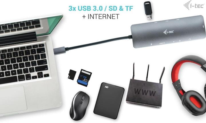 Actual product image i-tec USB-C Nano Dock (USB-C, 3 Ports)