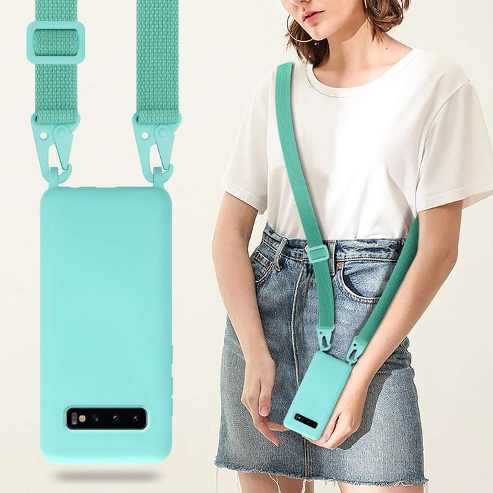 Actual product image Cadorabo TPU Cover Mobile Phone Chain Liquid (Samsung Galaxy S10+)