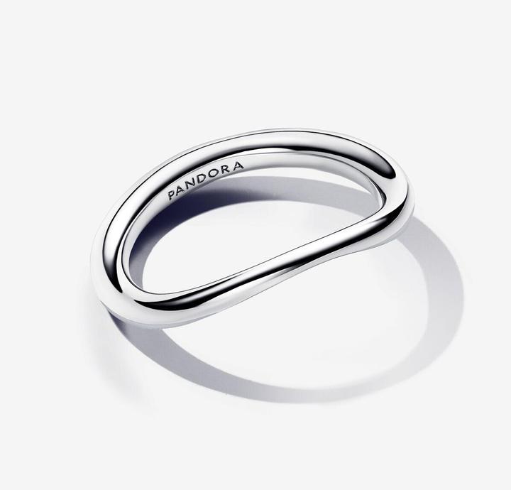 Actual product image Pandora Organic moulded band ring (52, 925 Silver)